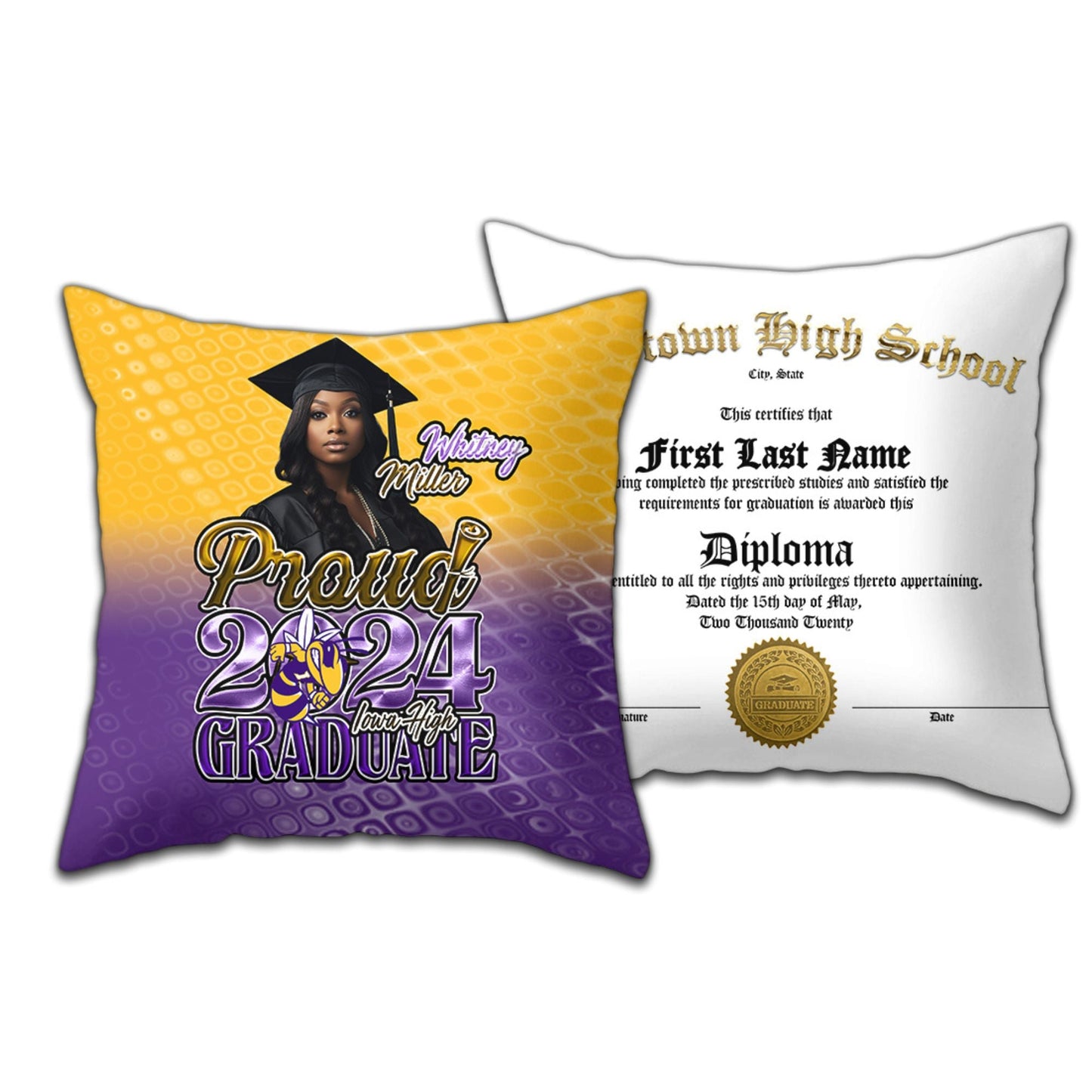 Custom Graduation Pillow Cover