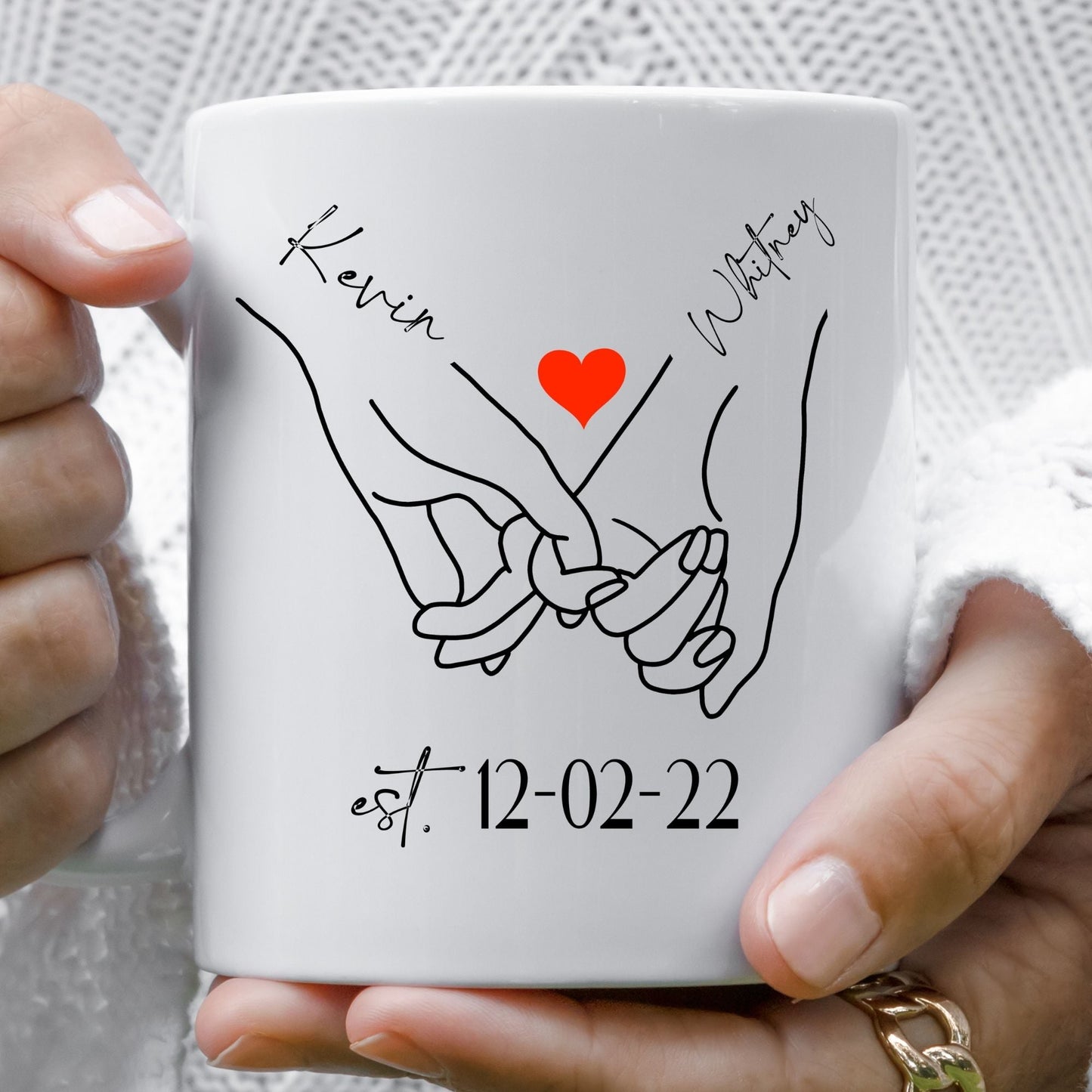 Custom Love Mug with Names and Year